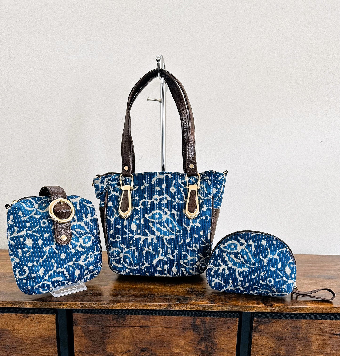 Women 3 Piece Handbag Combo Set - Craft Bazaar