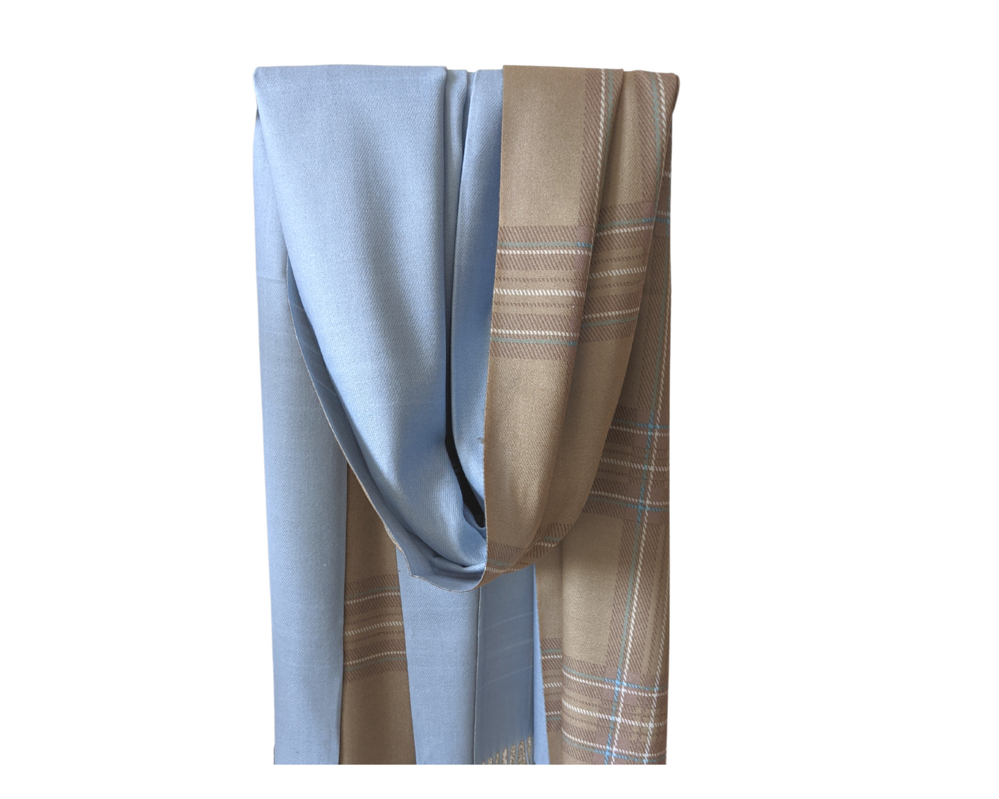 Pure Wool Unisex Reversible Shawl - Craft Bazaar