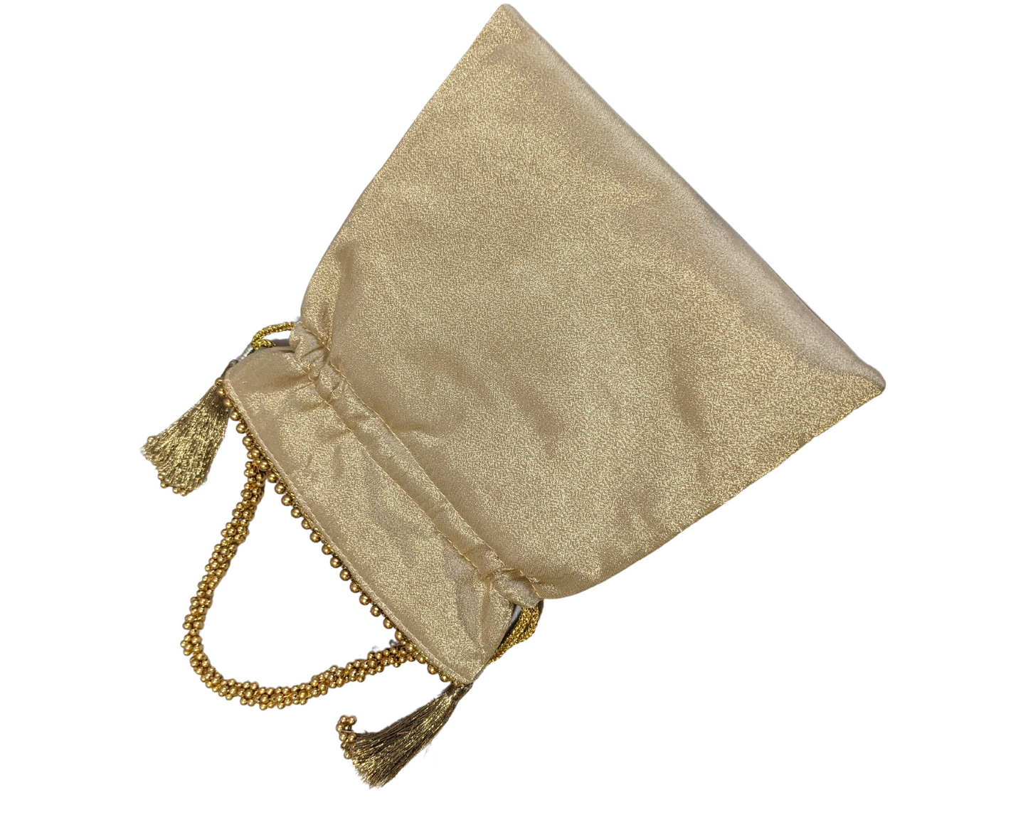 Handmade Indian Potli Bag With Dabka Work - Craft Bazaar