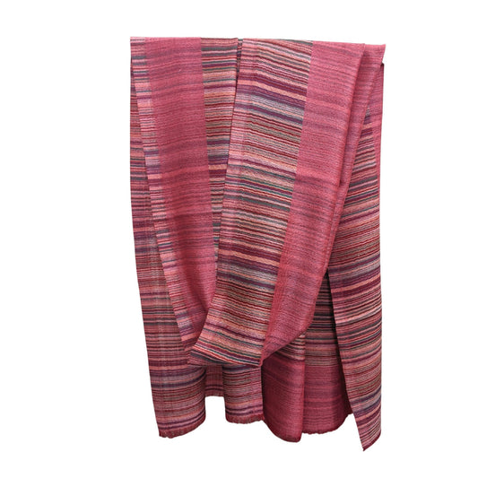 Reversible Pashmina / Cashmere Stripes Scarf [Pink] - Craft Bazaar