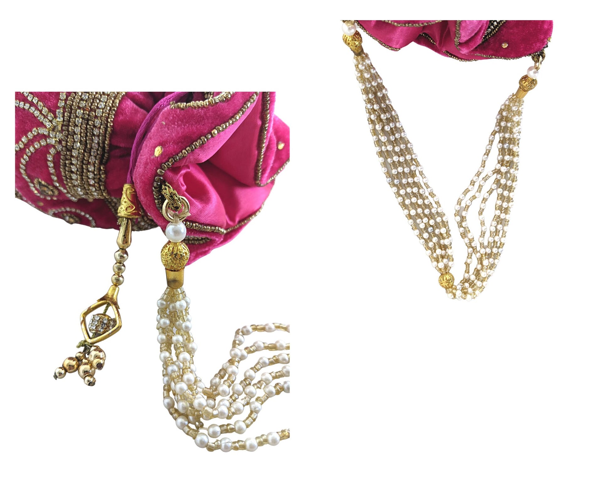 Velvet Drawstring Bucket Potli Bag - Craft Bazaar