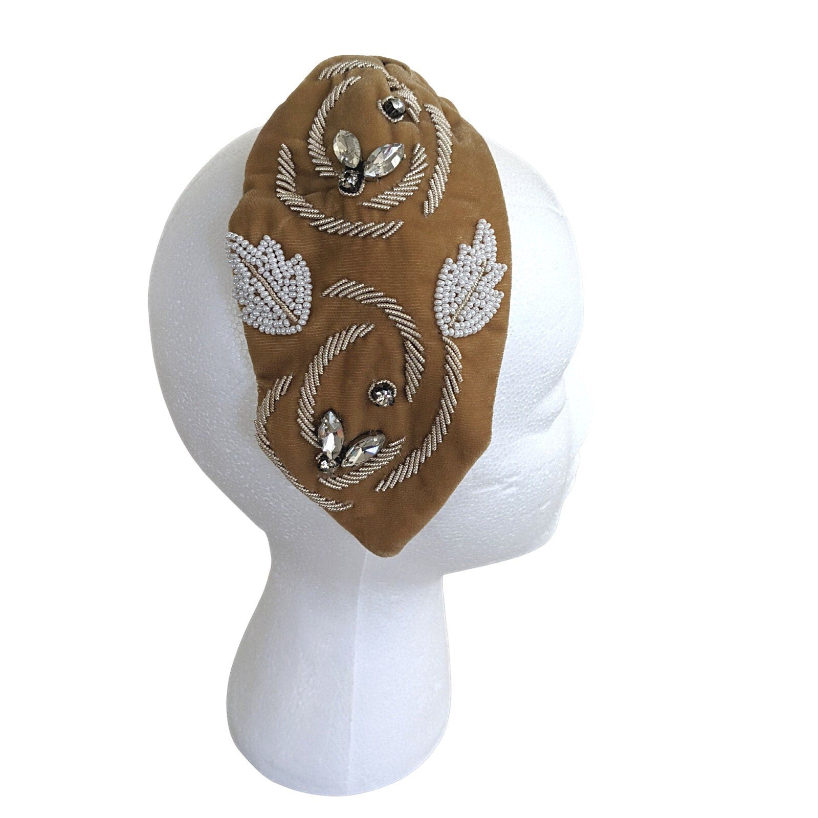 Velvet Beaded Headband - Craft Bazaar