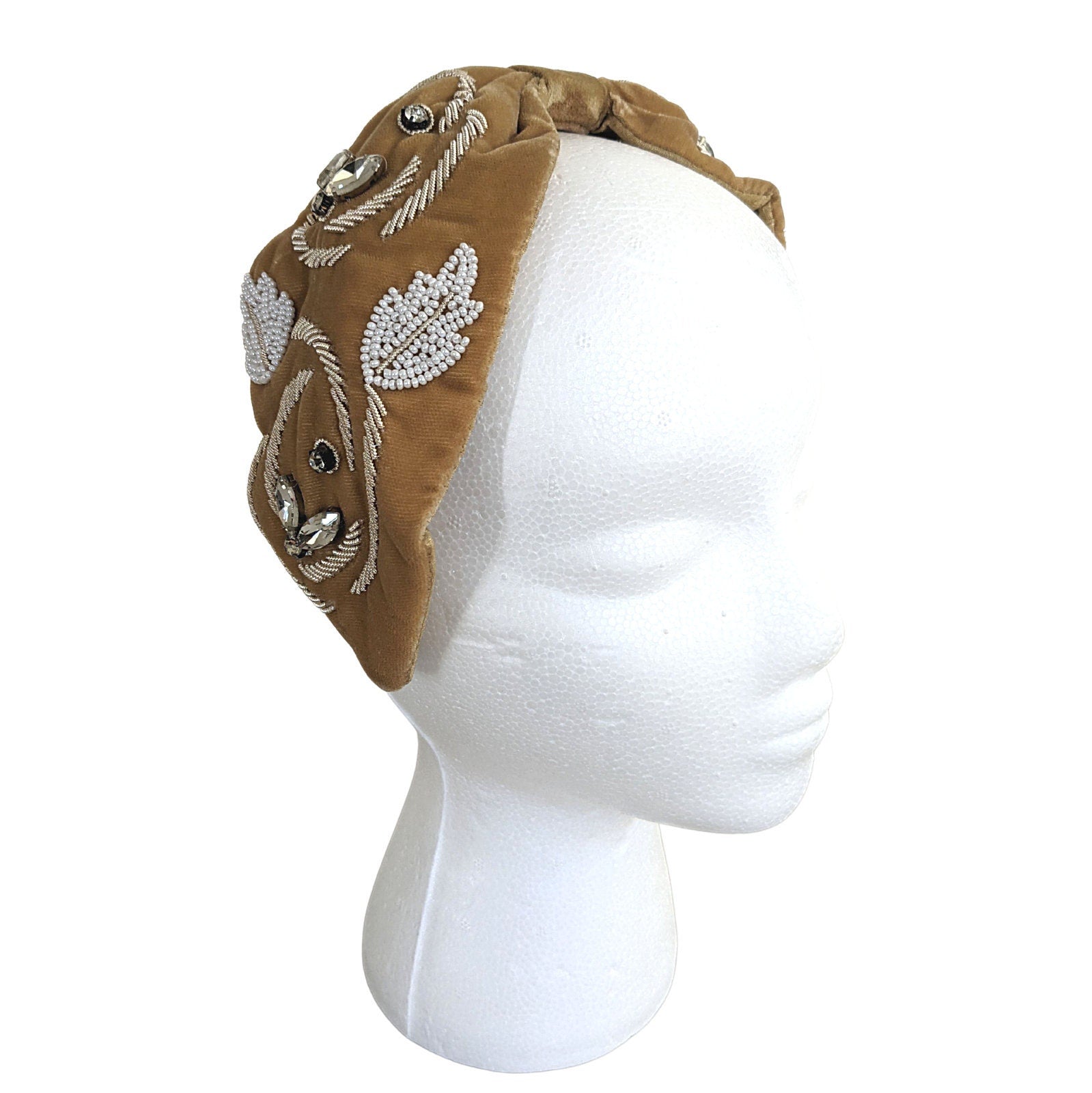 Velvet Beaded Headband - Craft Bazaar