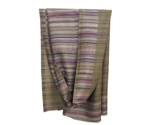 Reversible Pashmina / Cashmere Stripes Scarf [Olive Green] - Craft Bazaar