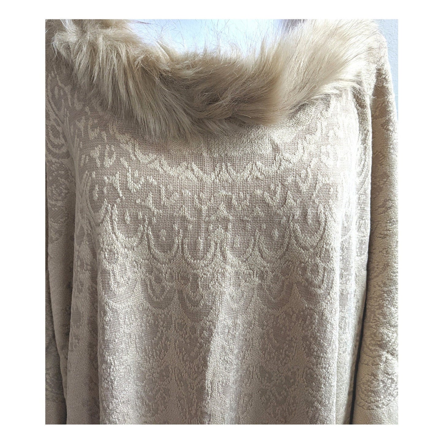 Merino Wool Dress Style Poncho For Women - Craft Bazaar