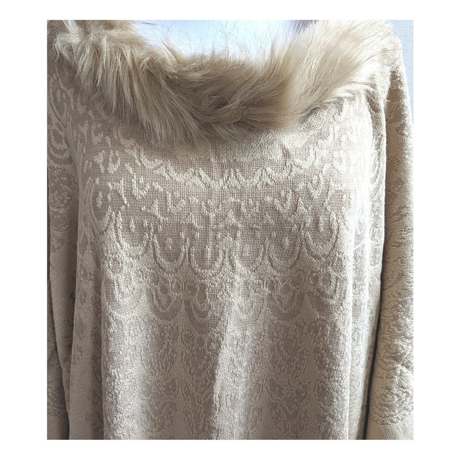 Merino Wool Dress Style Poncho For Women - Craft Bazaar