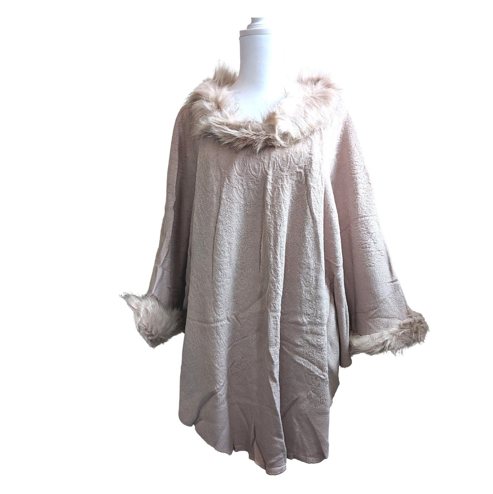 Merino Wool Dress Style Poncho For Women - Craft Bazaar