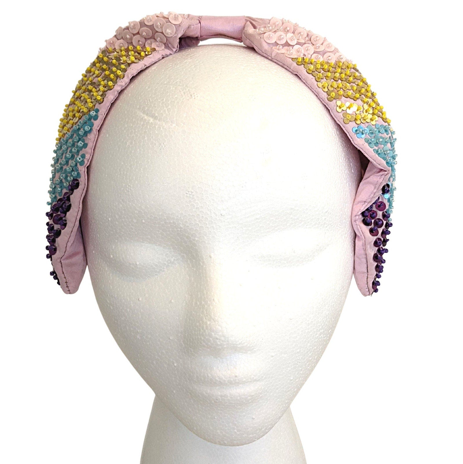 Sequin Silk Headband [Pink] - Craft Bazaar