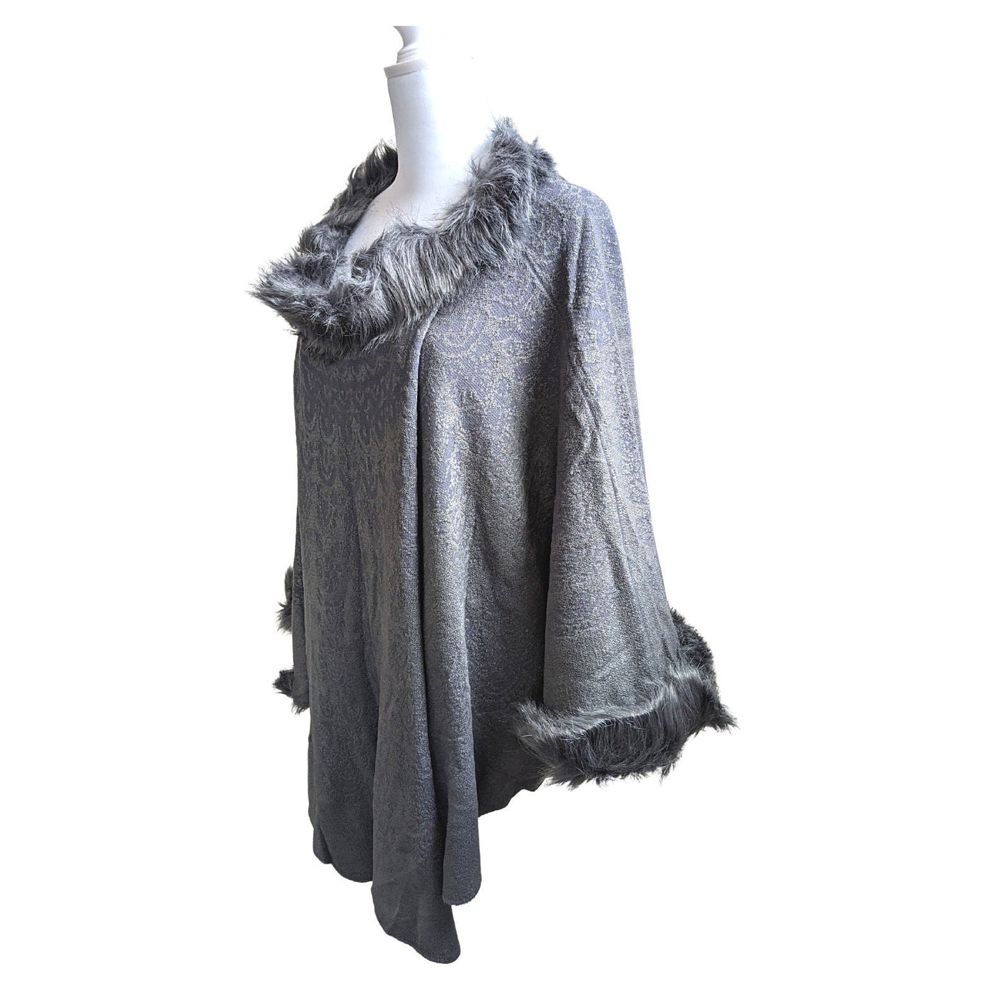 Merino Wool Dress Style Poncho For Women - Craft Bazaar