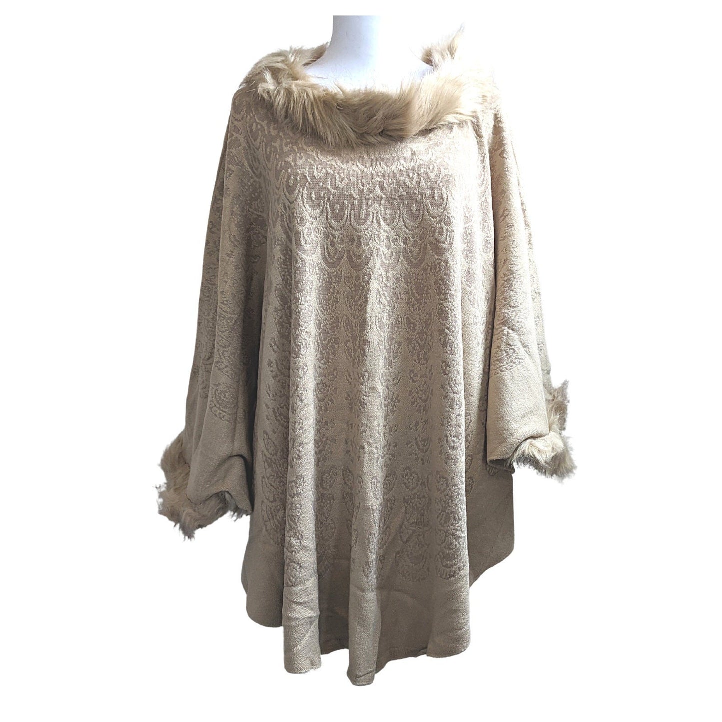 Merino Wool Dress Style Poncho For Women - Craft Bazaar