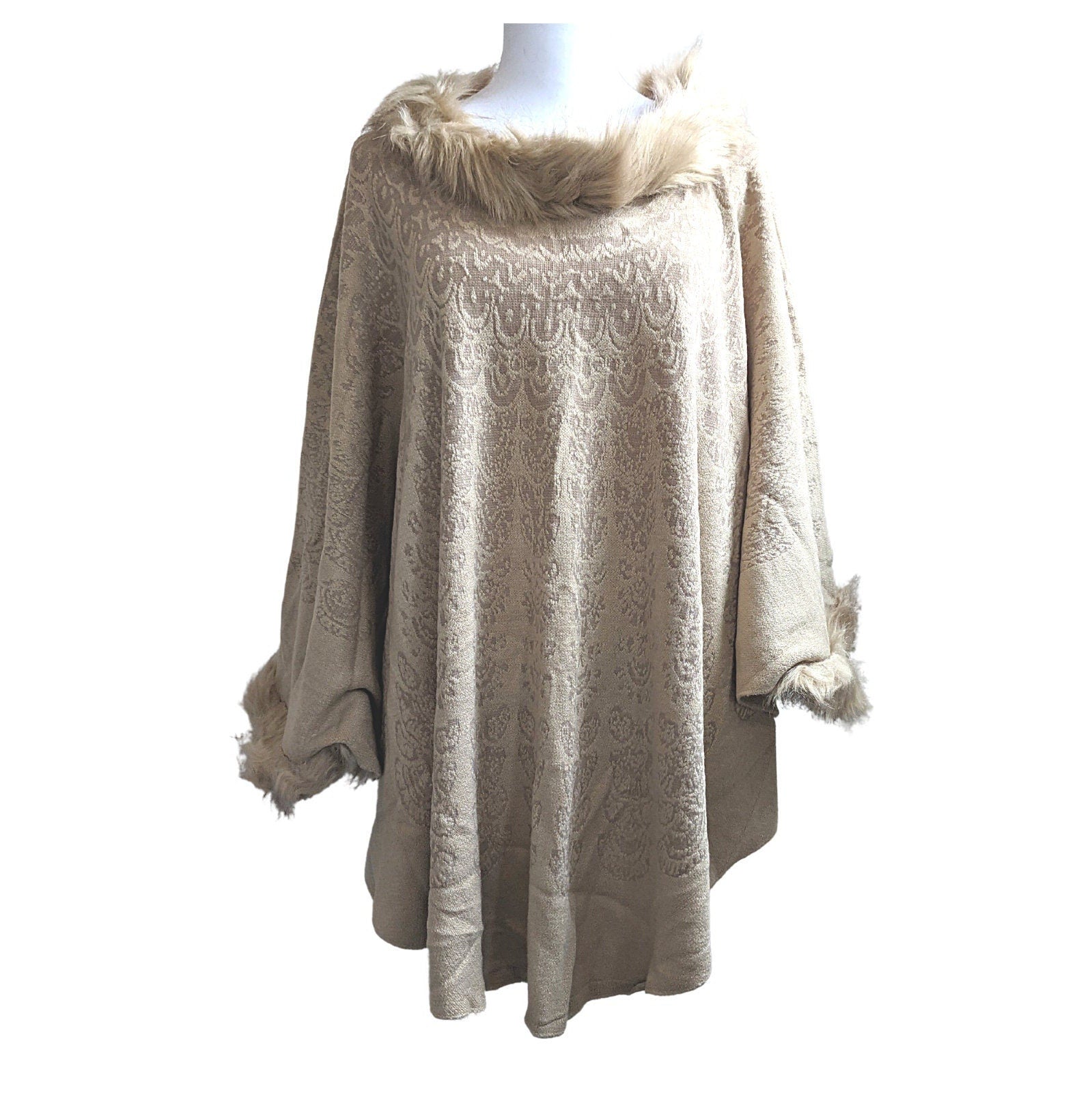 Merino Wool Dress Style Poncho For Women - Craft Bazaar