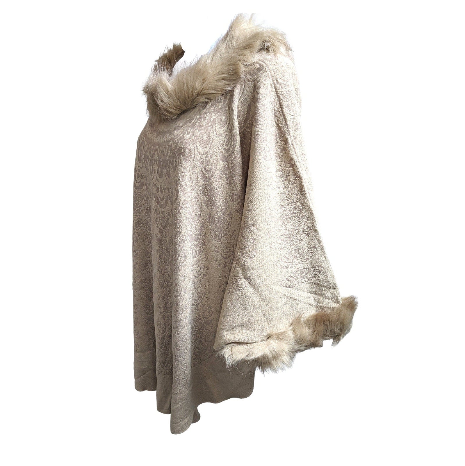 Merino Wool Dress Style Poncho For Women - Craft Bazaar