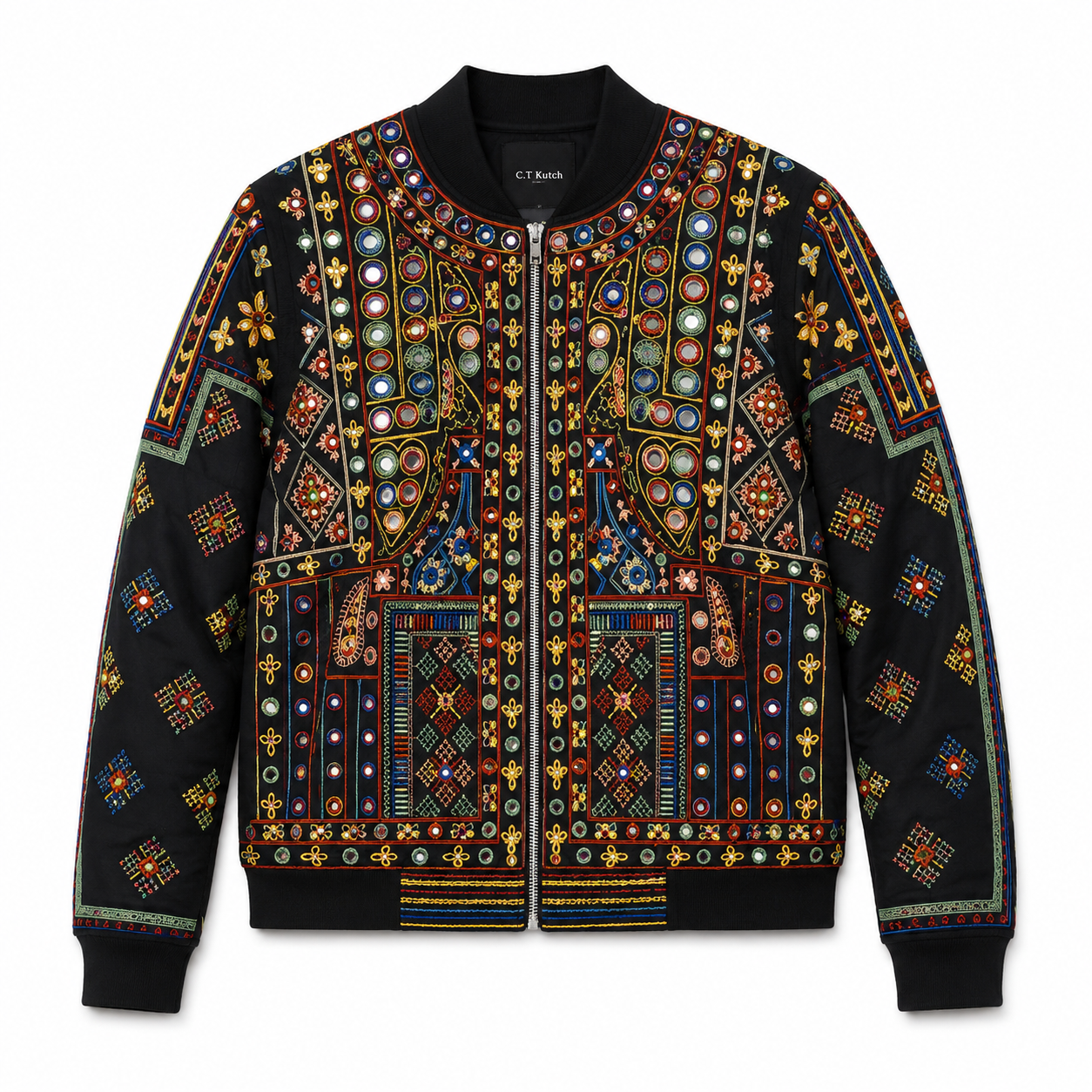 Embroidered Kutch Bomber Jacket Women