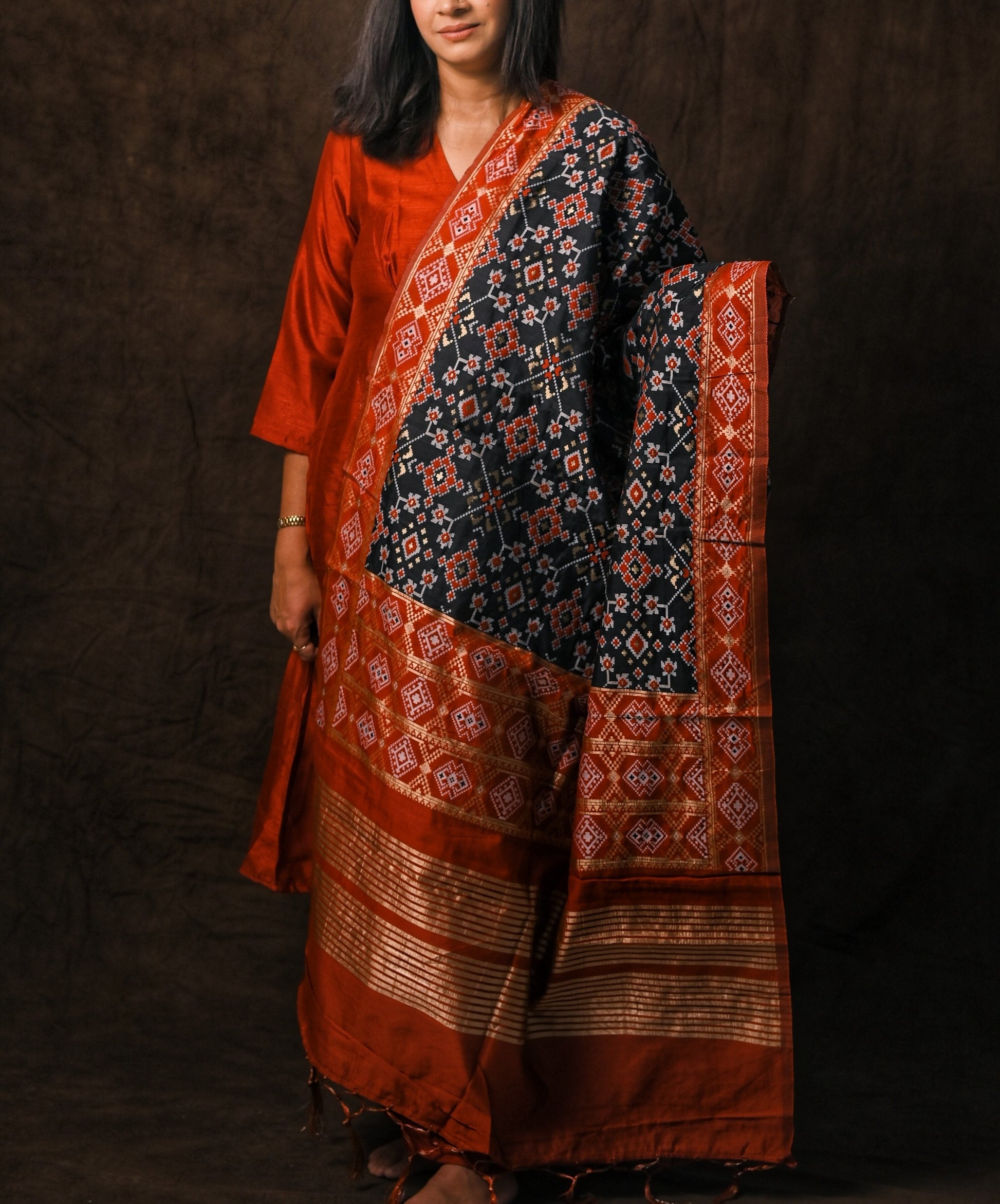 Women Patola Silk Dupatta - Craft Bazaar 