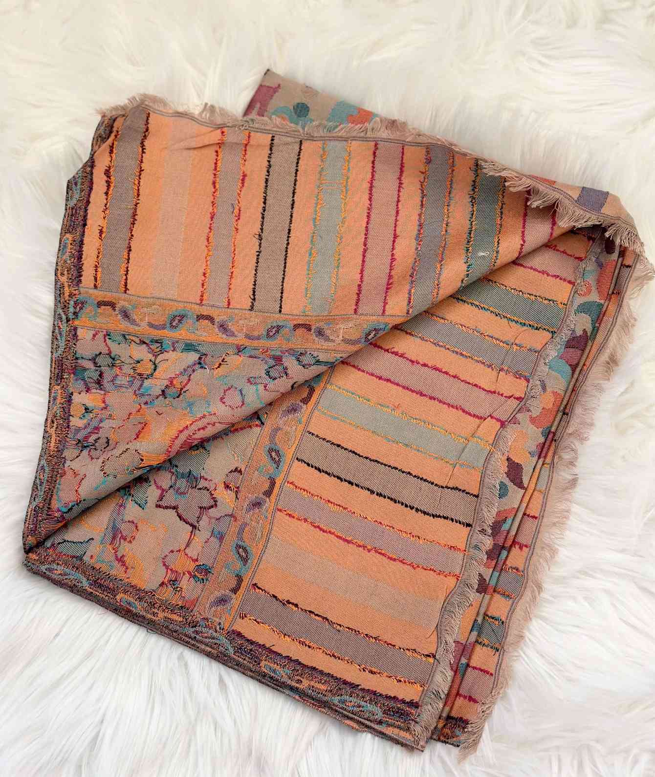 Modal Kani Wool Scarf [Beige] - Craft Bazaar
