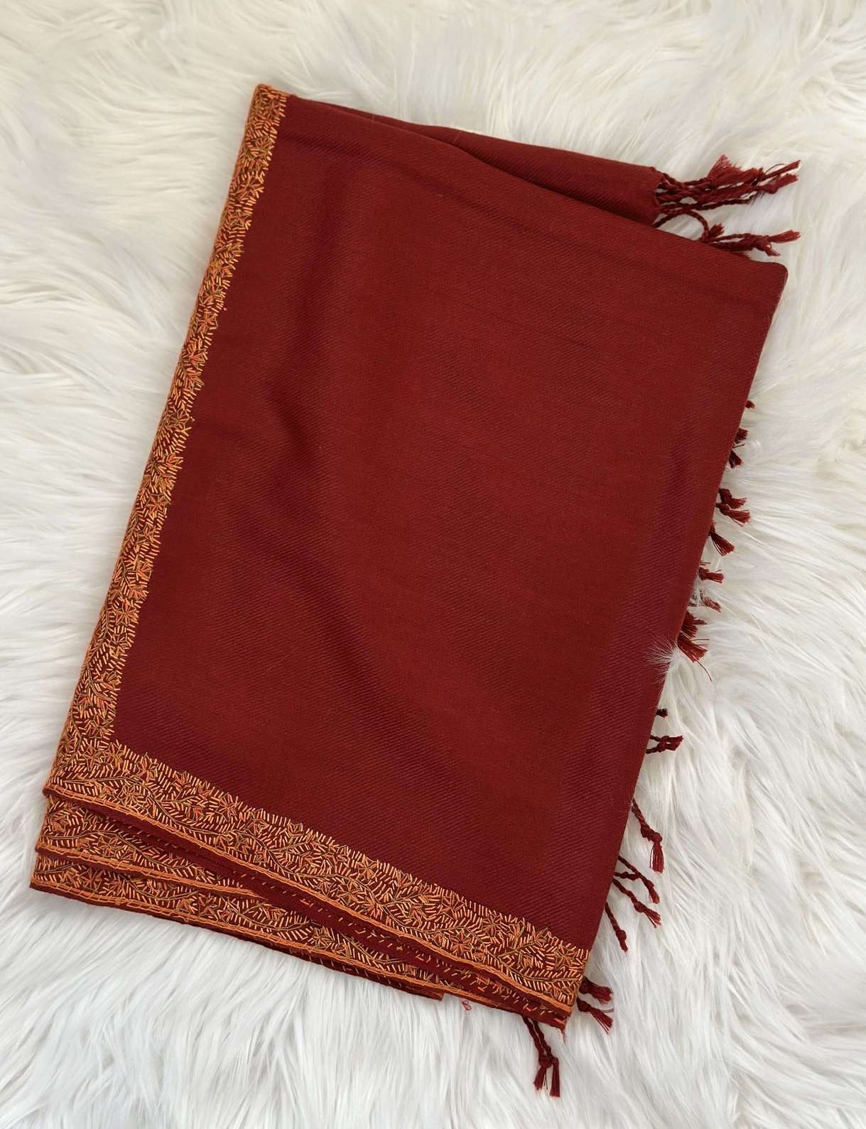 Sozni Embroidery Pure Wool Scarf & Shawls - Craft Bazaar