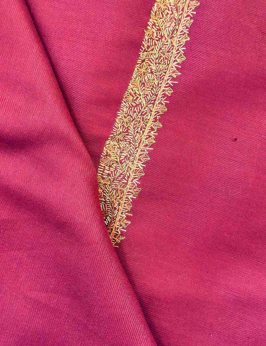 Sozni Embroidery Pure Wool Scarf & Shawls - Craft Bazaar