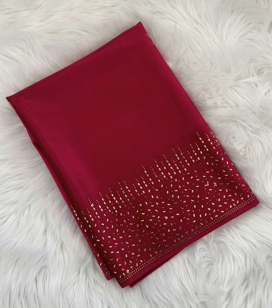 Luxurious Soft Women Velvet Shawl [Hot Pink] - Craft Bazaar