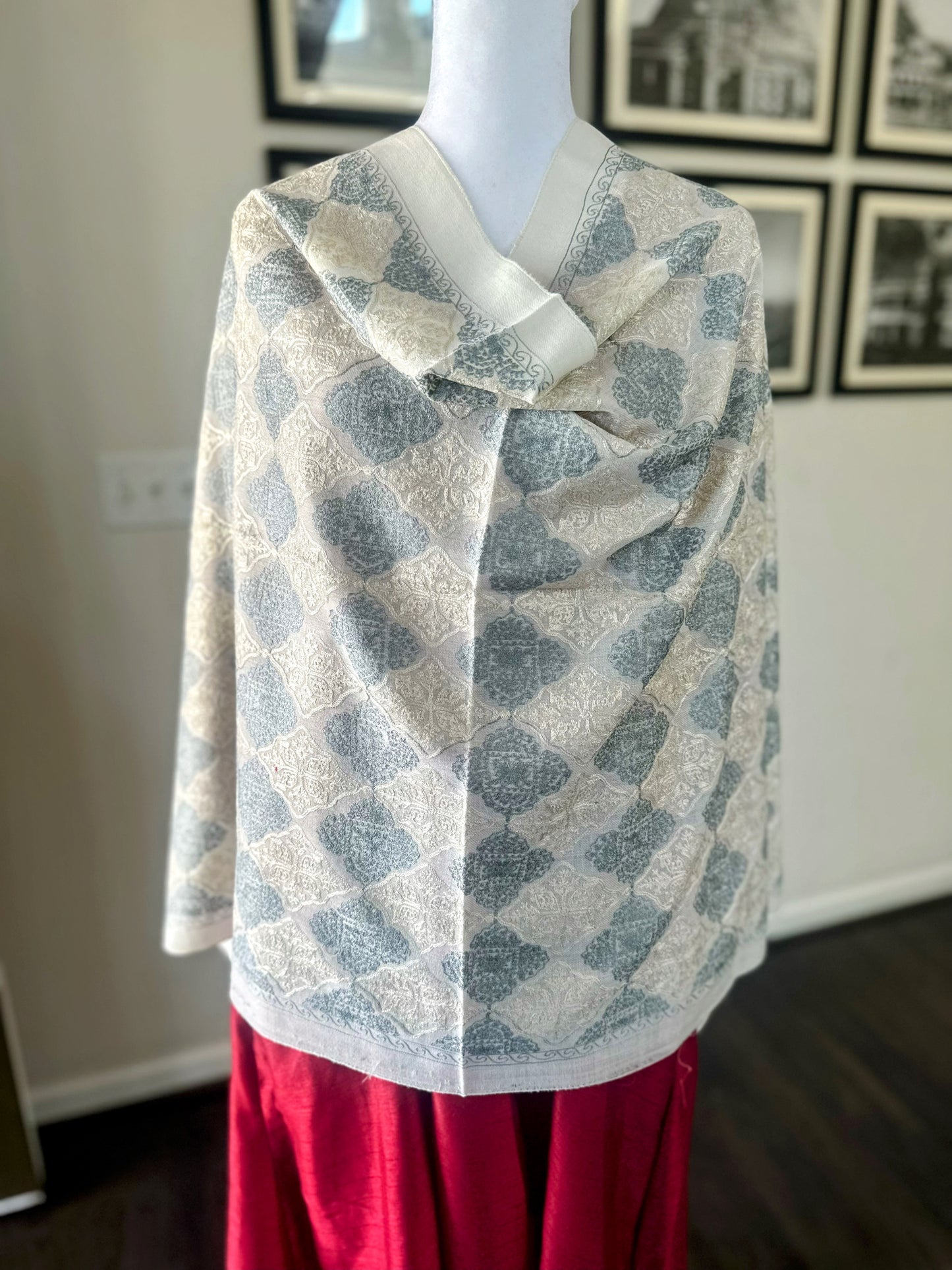 Pashmina Shawl | Luxury Wool Wrap for Women | Ivory Scarf