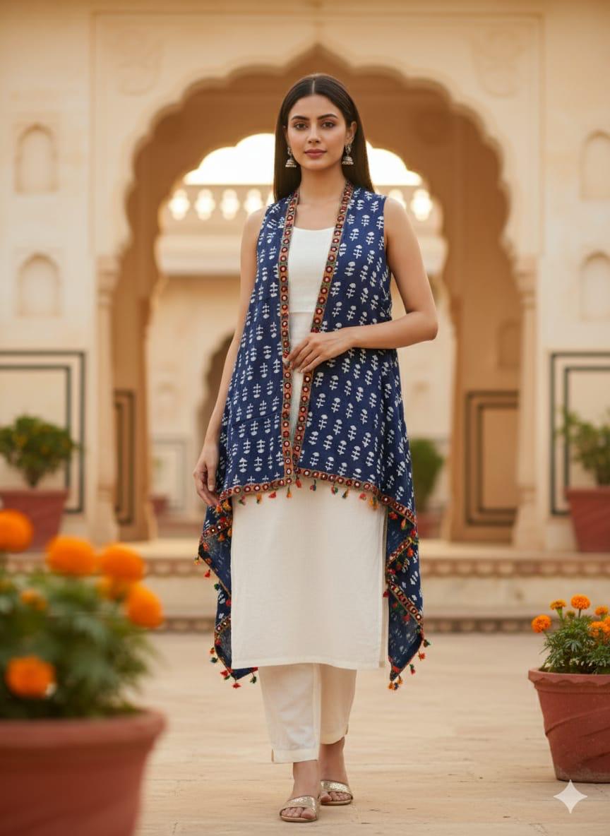 Front Open Long Shrug Jacket
