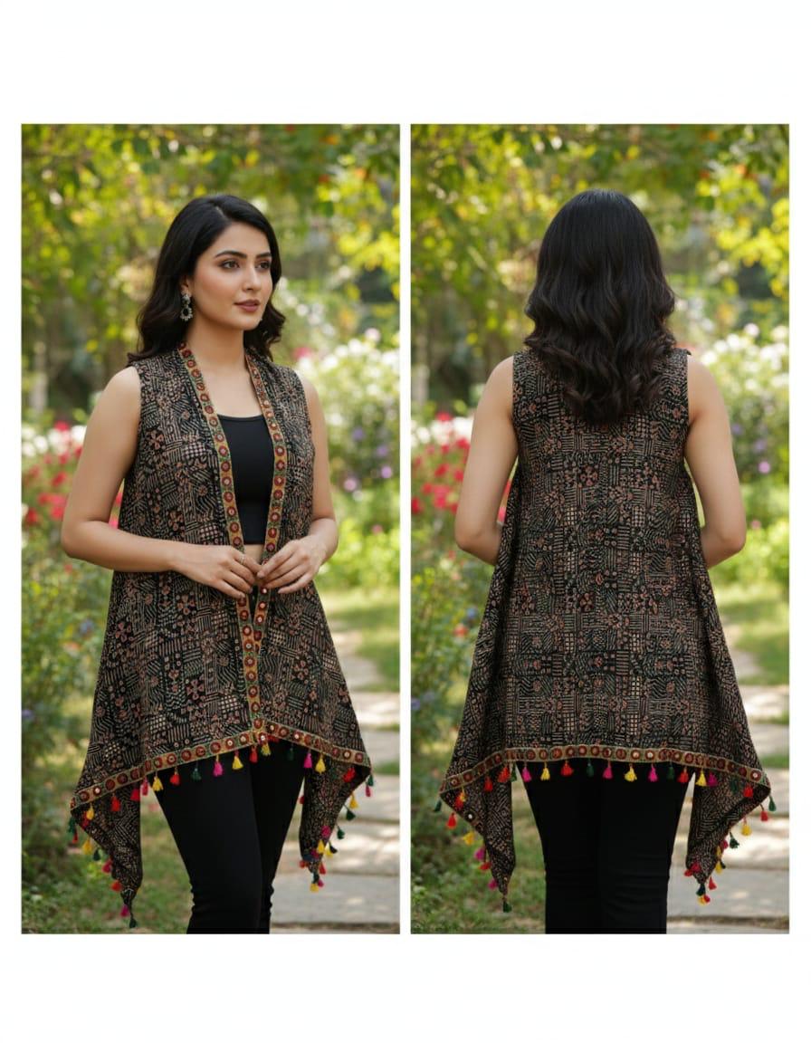 Front Open Long Shrug Jacket