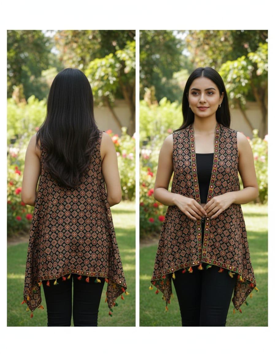 Front Open Long Shrug Jacket