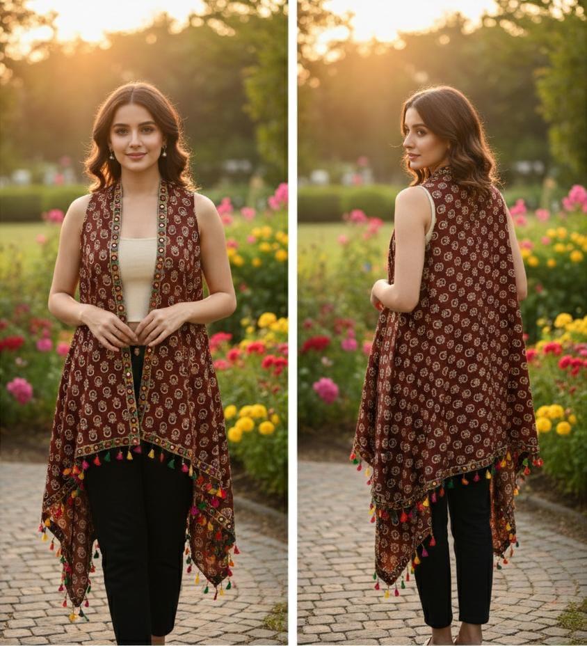 Front Open Long Shrug Jacket