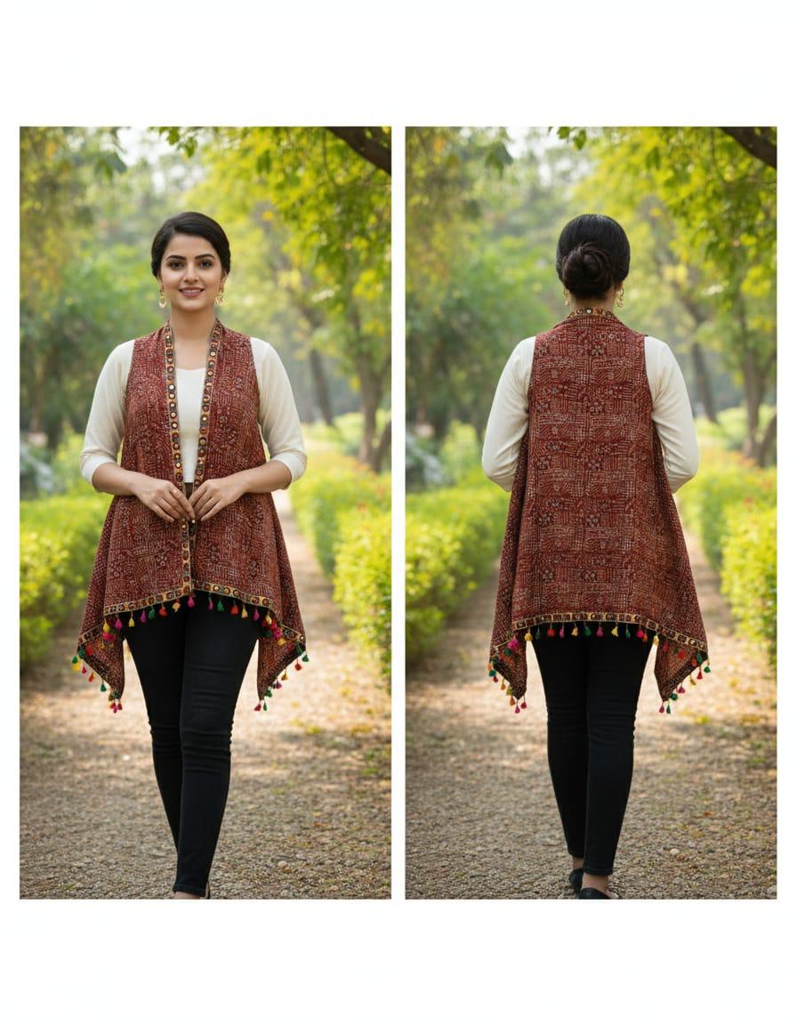Front Open Long Shrug Jacket