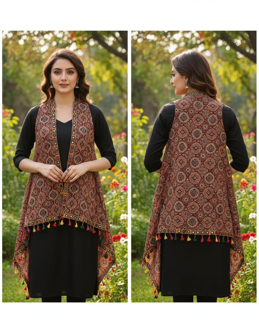 Front Open Long Shrug Jacket