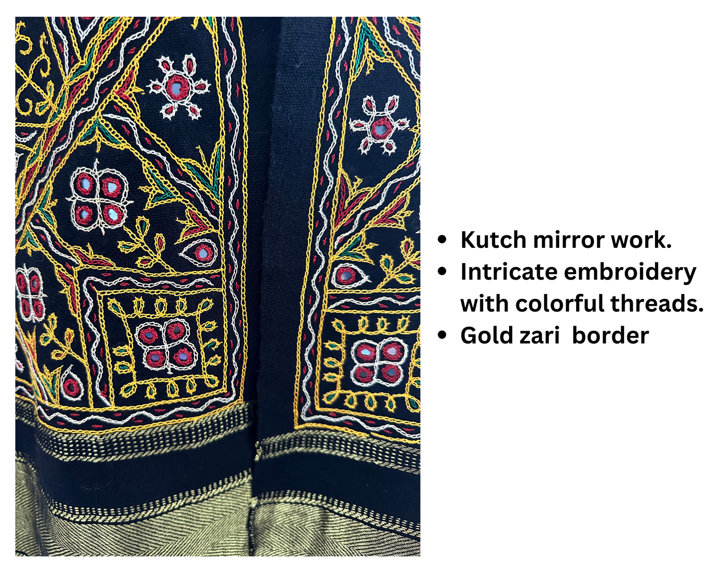 Kutch Embroidery Pure Wool Shawls - Craft Bazaar