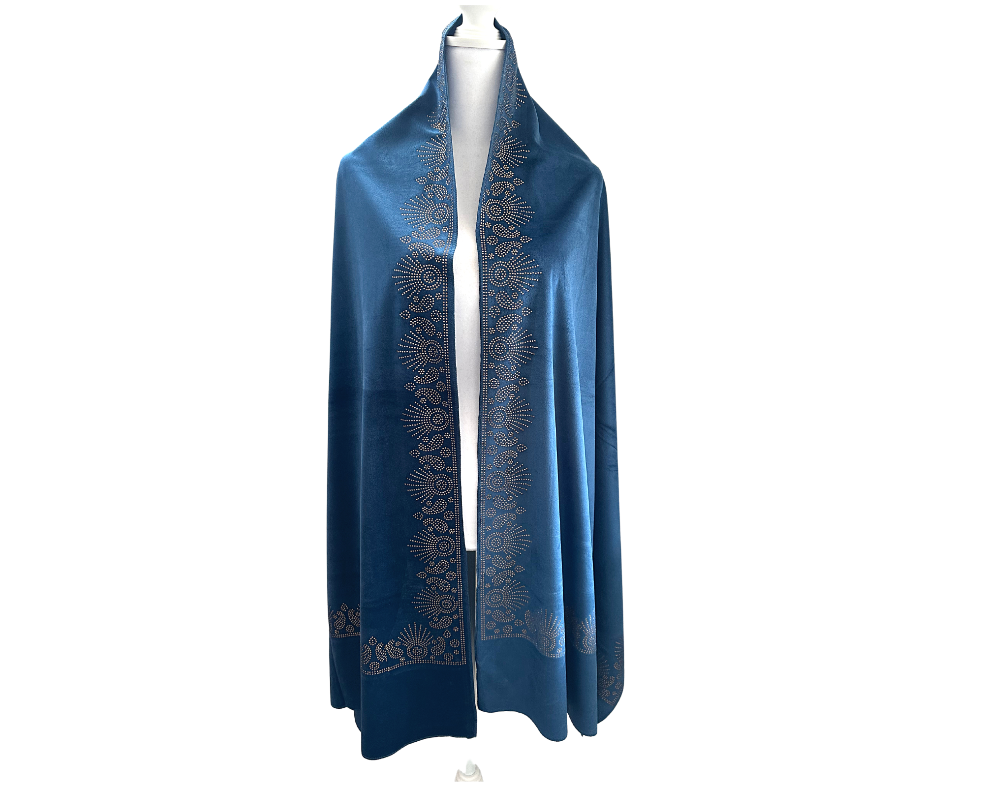 satin velvet shawl