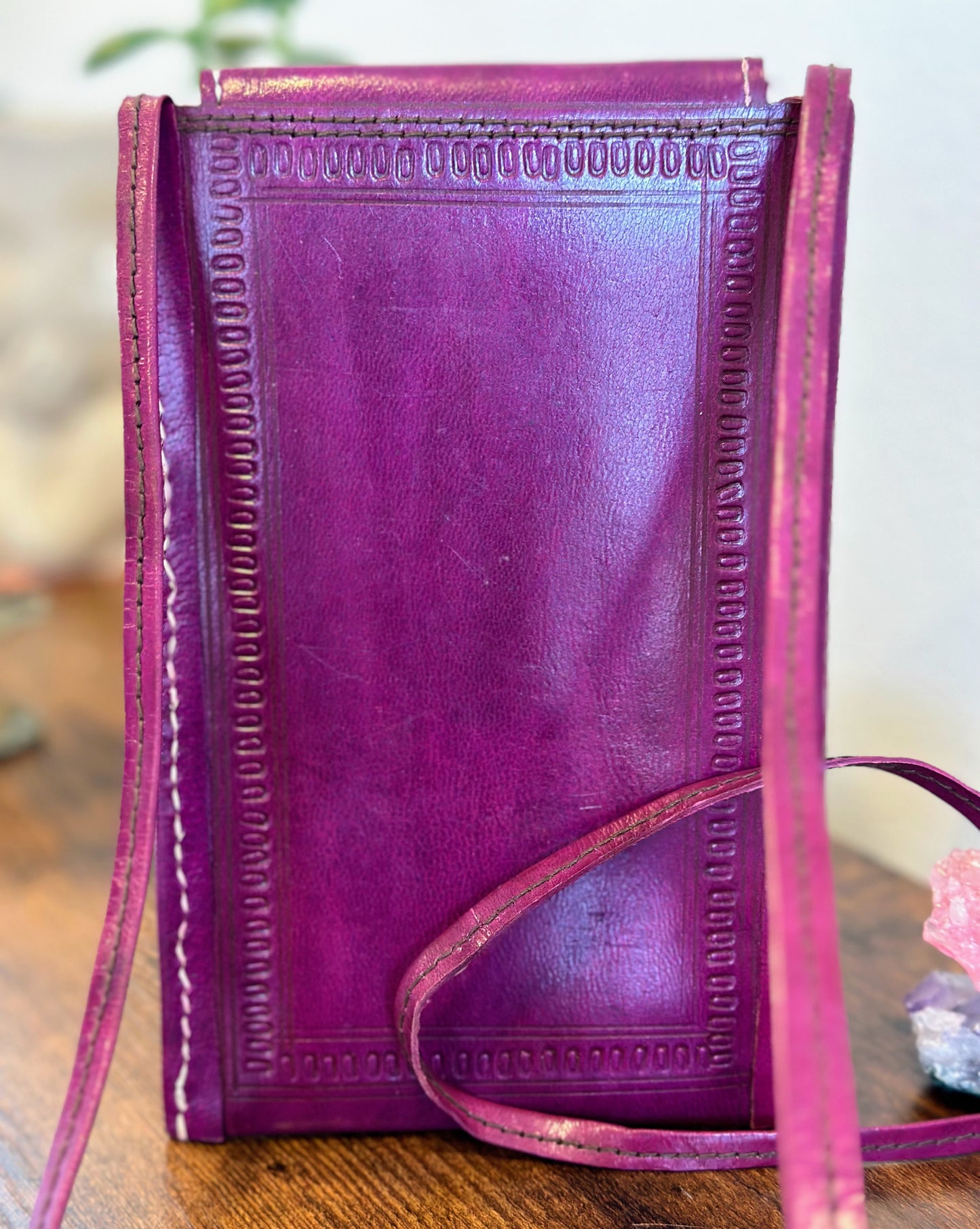 Leather Mobile Sling Bag - Craft Bazaar