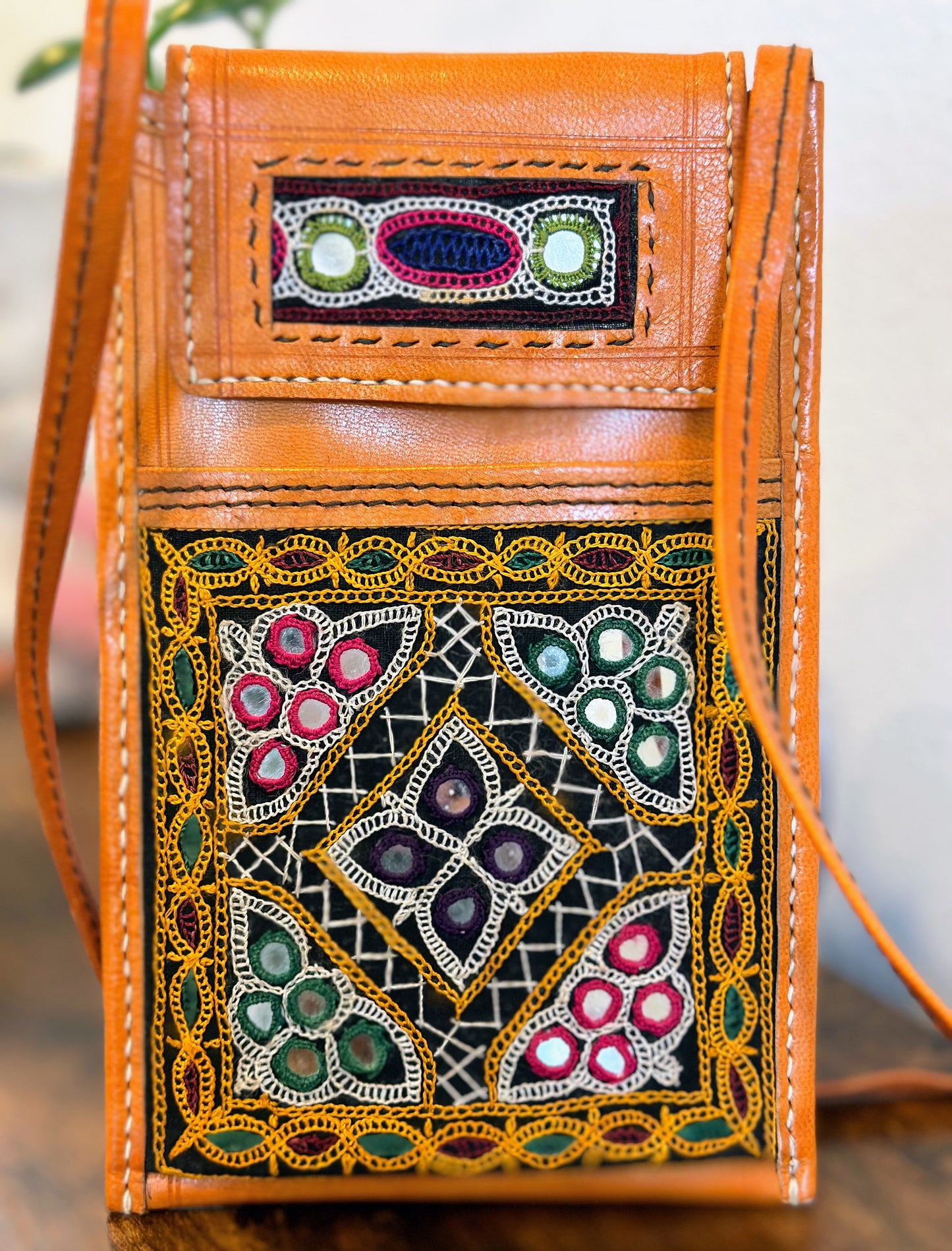 Leather Mobile Sling Bag - Craft Bazaar