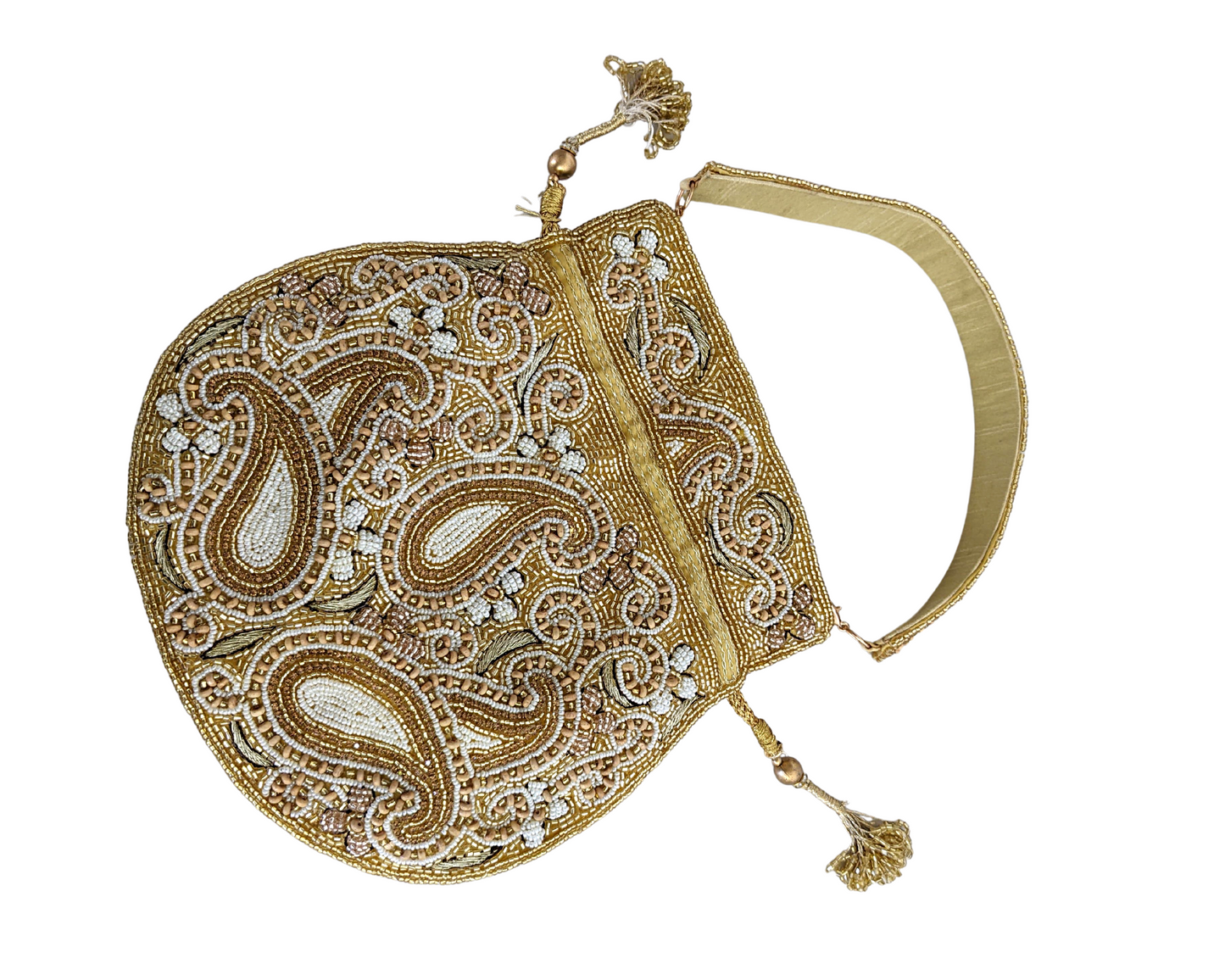 Pearl Indian Potli Bag [Gold] - Craft Bazaar