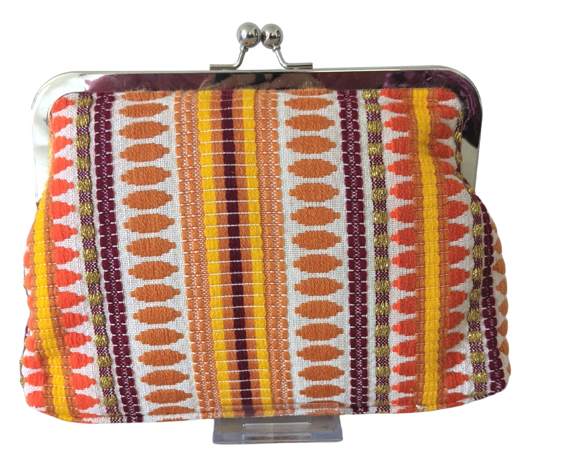 Womens Tapestry Coin Purse w 2 Compartments Zipper Bottom Hampton Direct |  eBay