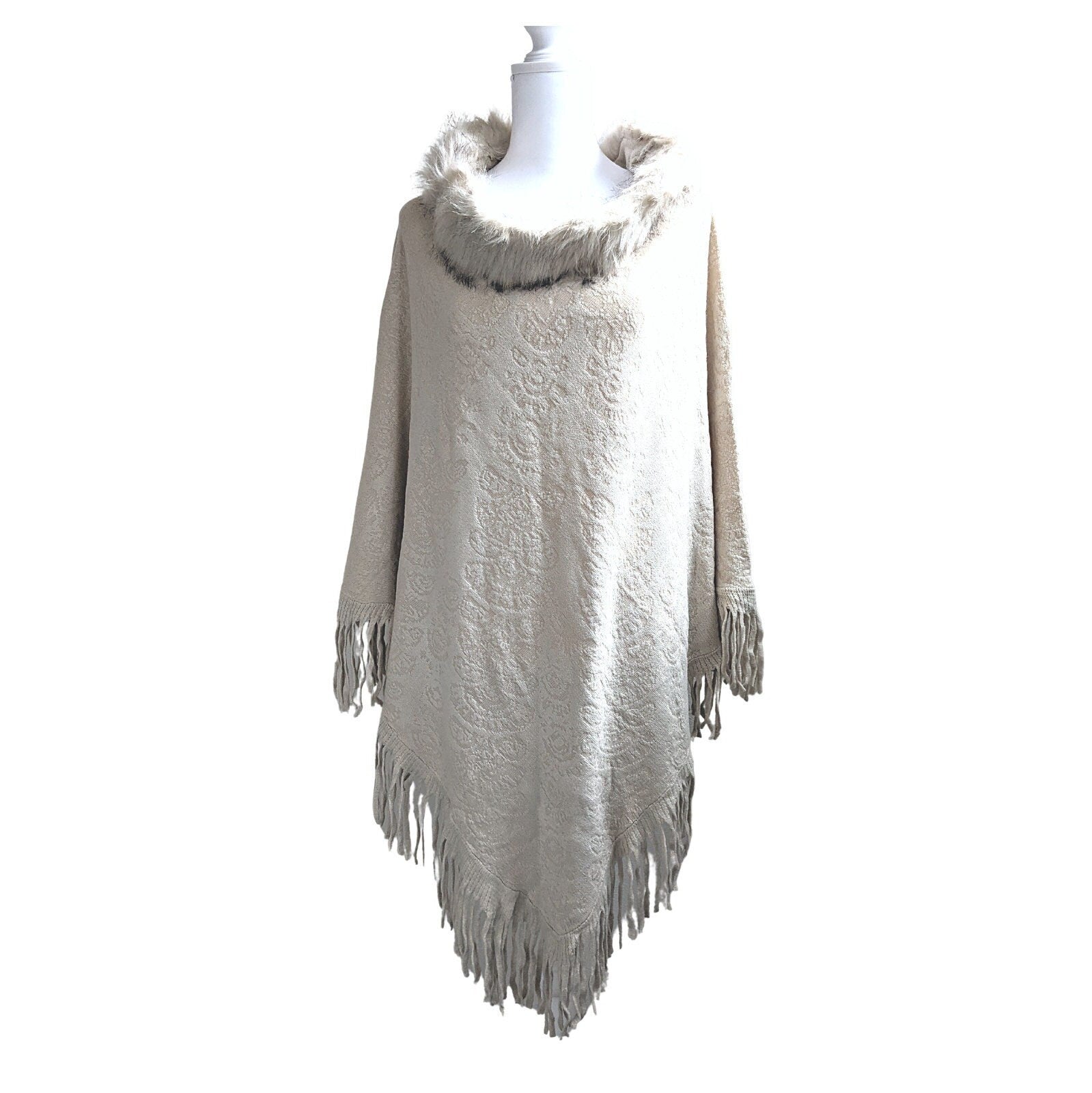 One Size Merino Wool Poncho For Women - Craft Bazaar